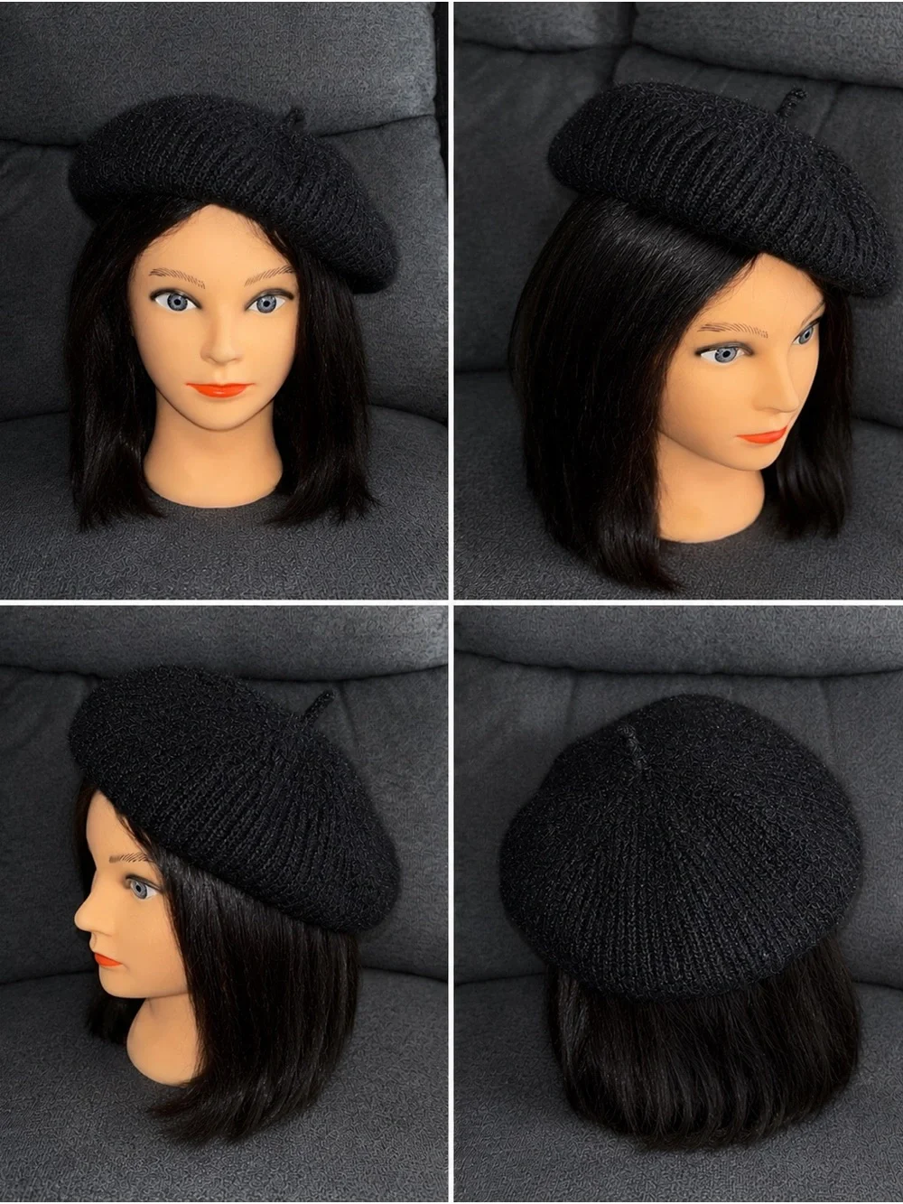 Forever 21 Black Knit Beret Hat